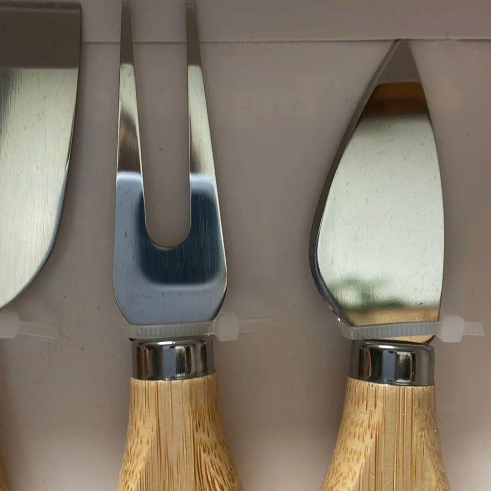 New “Pennsylvania” Engraved Totally Bamboo 4 pc Cheese Tool Set Bamboo handle